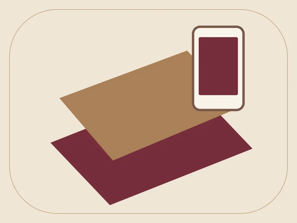 Illustrated placeholder for a phone with an inspiration image beside matching sarees