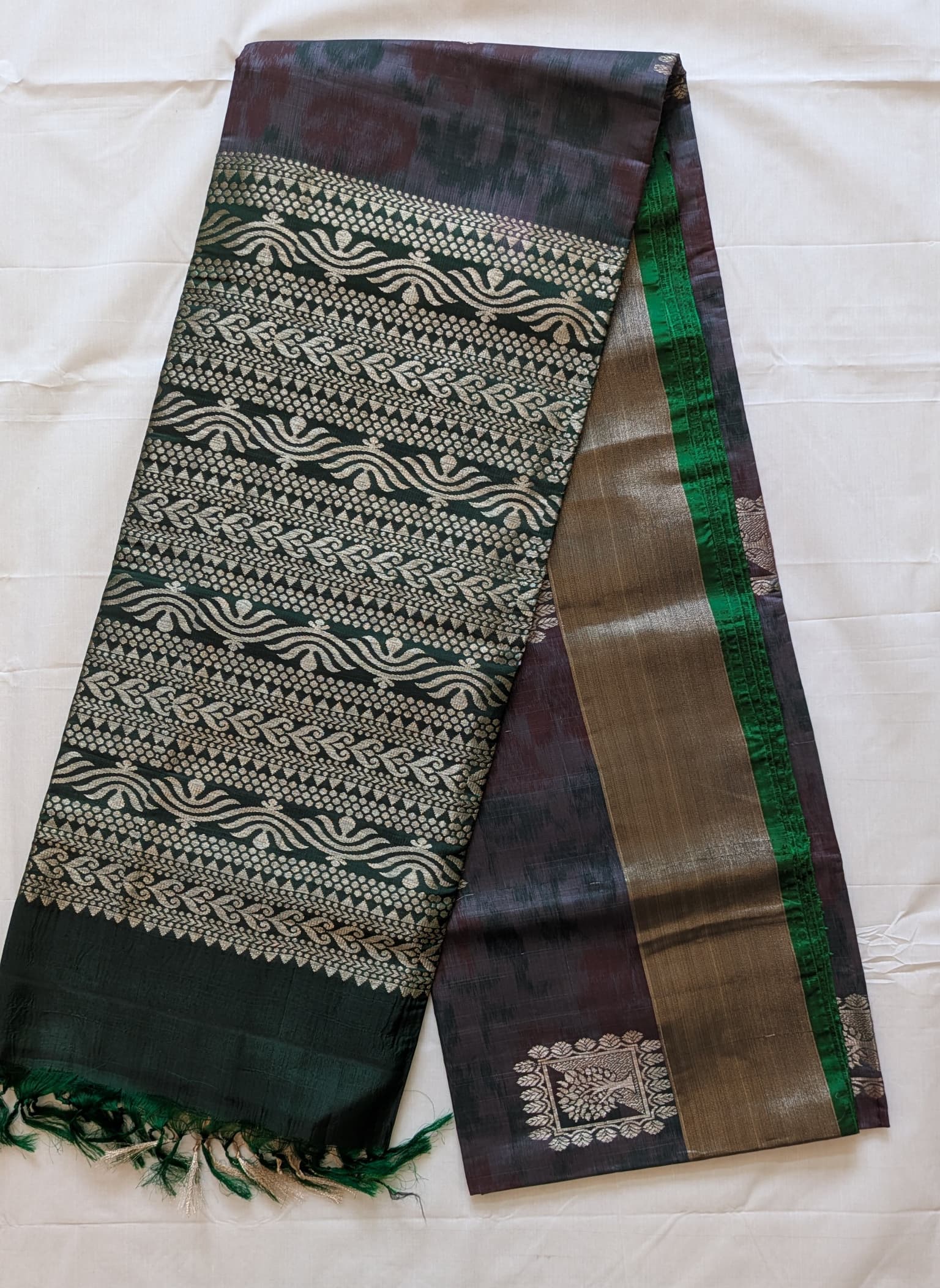 multi colour smi soft silk saree