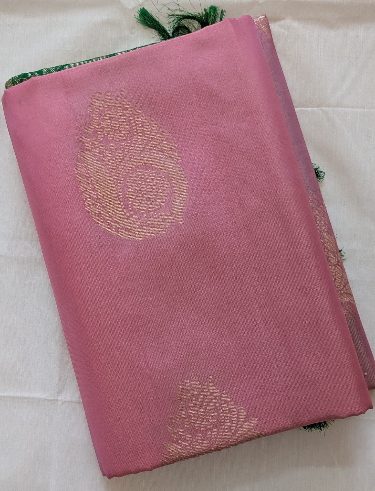 pink semi soft silk saree